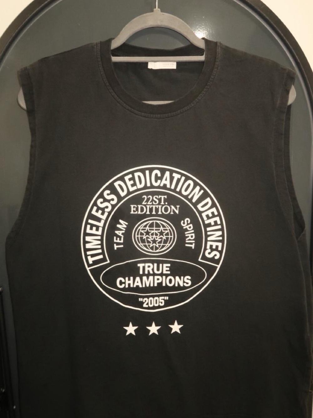 Mens Zara True Champions Black Graphic Muscle Tee